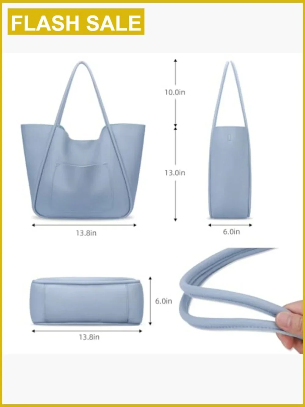 Tote Bag for Women Vegan Leather Large Capacity Shoulder Purse